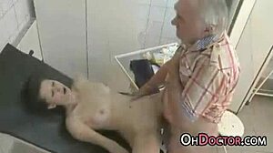 Fake nurse fucks and licks European teen’s pussy