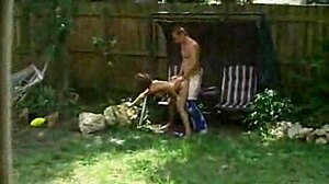 neighbors get frisky on the balcony: their action is captured by a hidden camera