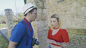 Big tits European tourist fucked hard European tourist with big tits