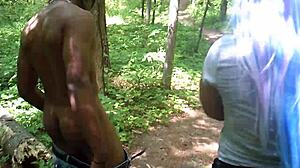 outdoor adventure featuring black cock and big ass MILF