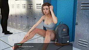 College girl in toilets animated cum in ass