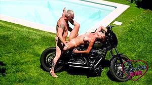 The European Amateur MILF takes on a biker and gets well fucked