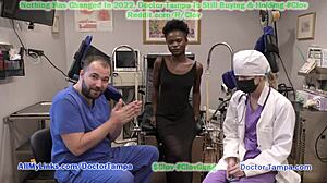 Black beauty Rina Arem's intense gyno exam in doctor-tampa.com video