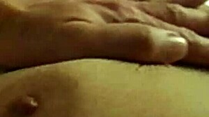 Adult homemade video of a couple who cook for each other as two naked lovers apply massage on each other