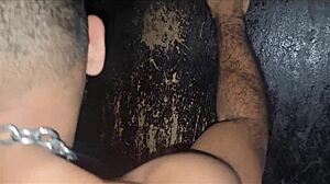 Three gay men have sex at a glory hole in a bar in the middle of nowhere.