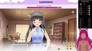 Vtuber Lewdneko продължава хентай играта Love Cubed в част 3