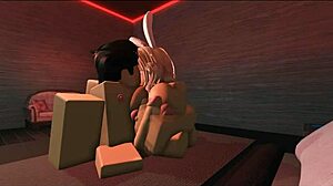 Roblox pornosu, tavşan bir fahişenin sertçe dövüldüğü sıcak ve buharlı bir sahne