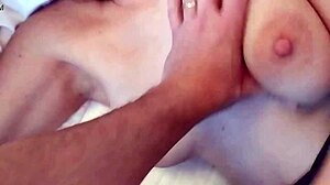 Horny couple’s naughty play with big nipples and slapping