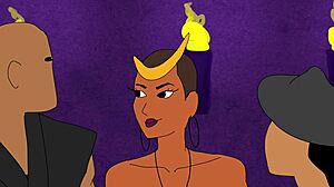 Cartoon erotica with Kendall Good and big black cock in a kinky group session